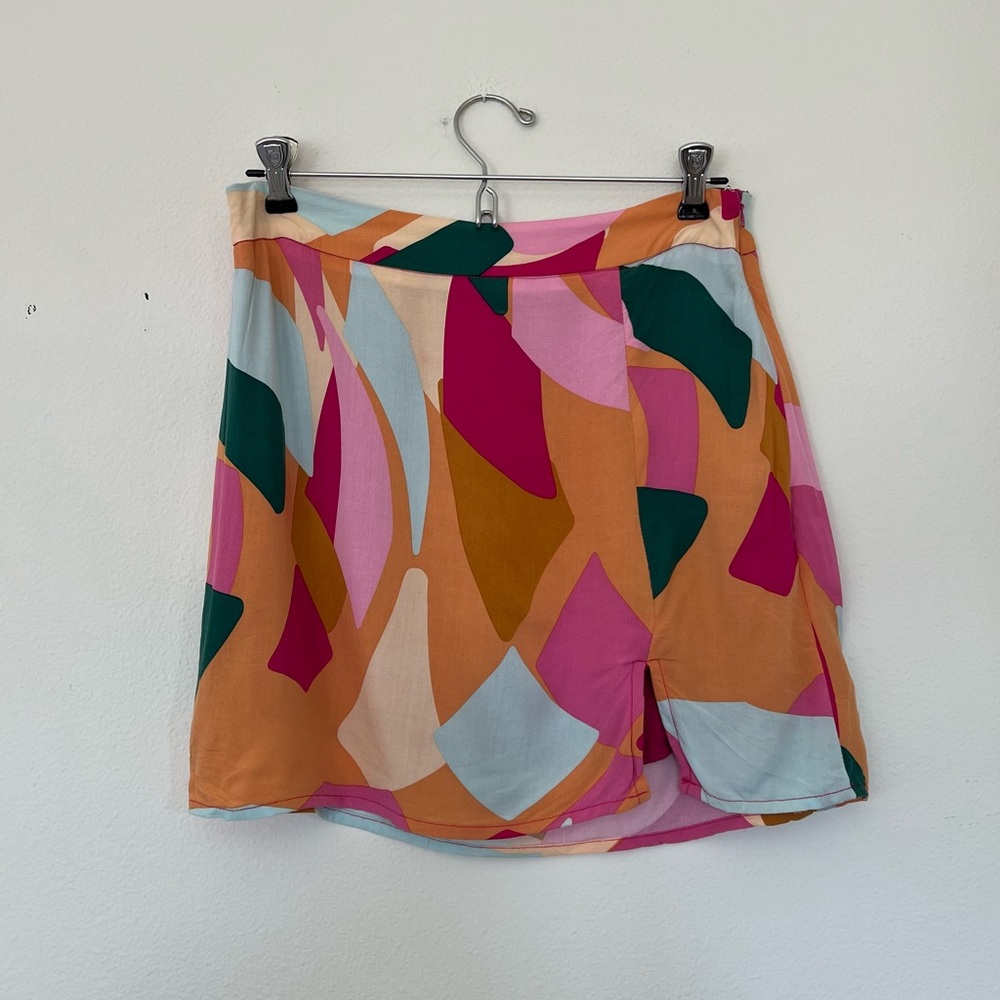Colorful Abstract Mini Skirt